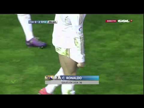 Osasuna vs Real Madrid 0-2 Cristiano Ronaldo AMAZING Goal (31.03.2012)