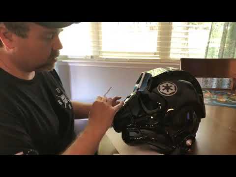 Painting Widows Tears on my Tie Pilot Helmet