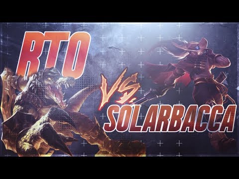 RTO's Renekton Vs. Solarbacca's Yasuo (Full Game Vod with Commentary - Patch 8.10)