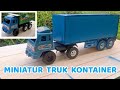 MEMBUAT MINIATUR TRUK KONTAINER DARI KARDUS DAN MAINAN BEKAS