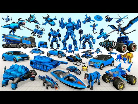 Turtle Robot Car Helicopter Transform Game - Android gameplay