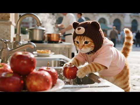 Fireworks prize for mama cat and ginger kitten in the baking contest.🎆🗼Compilation