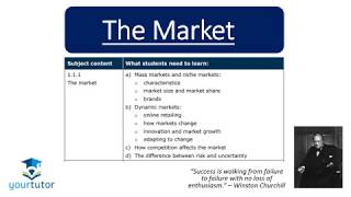 The Market 1 .1. 1| Edexcel A Level Business| Your Tutor