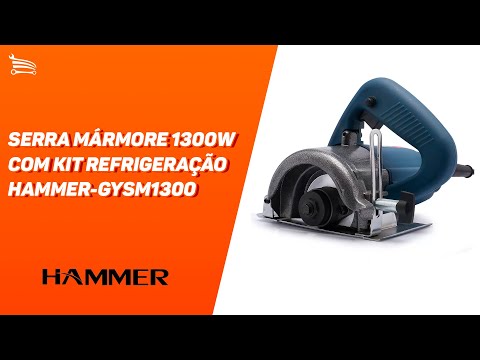 Serra Mármore 1300W  com Kit Refrigeração - Video