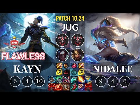 APK Flawless Kayn vs Nidalee Jungle - KR Patch 10.24