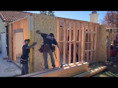 Room Addition Framing, Time Lapse