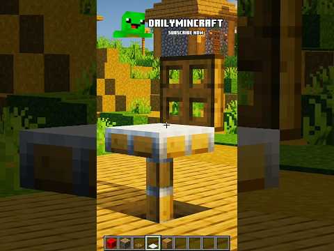 DAILY MINCRAFT - Revolutionize Your minecraft World with Easy Chair Designs #shorts