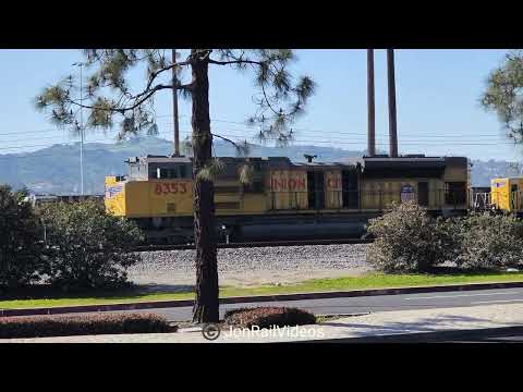 2/19/23 Pre: UP 8353 Flagless SD70ACe with wings with UP 1860 switch cars at City of Industry
