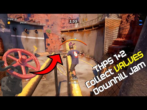 How to Open 5 VALVES in THPS 1+2 - Downhill Jam