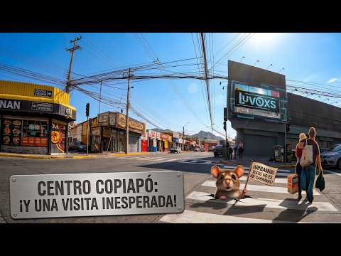 Caminata por el Centro de Copiapó: Calles, Comercio y un Encuentro Inesperado 🐭 | Chile 4K
