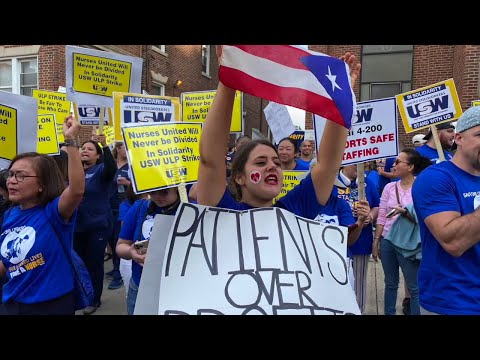 NJ New Brunswick R. W. J. Barnabas Nurses On Strike