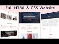 How To Make Website Using HTML \u0026 CSS | Full Responsive Multi Page Website Design Step by Step