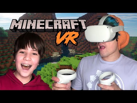 MINECRAFTVR!  VIRTUAL REALITY WITH MY BROTHER - CLEPTON CHANNEL