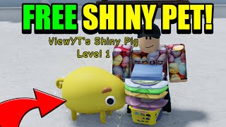 How to get FREE SHINY PET in LAUNDRY SIMULATOR! (Roblox)