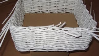 Плетение из газетных трубочек для начинающих пошагово фото