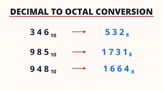 Decimal to Octal Conversion | PingPoint
