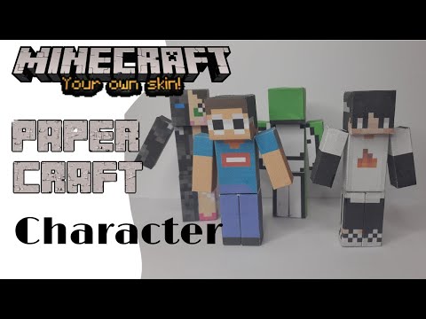 Lecsia Crafts - Make your own Minecraft paper craft character using your own skin!