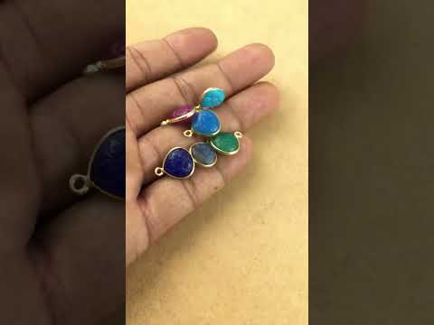 Heart Shape Carving Gemstone Pendant,925 Sterling Silver 12mm Gemstone Bezel Pendant