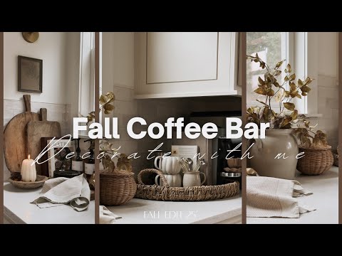 2025 Fall Coffee Bar ☕️🍂🍁 | Decorate With Me | Cozy Fall Kitchen Styling