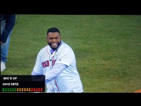 Big Papi David Ortiz throws the 1st pitch in game 2 of the 2018 World Series