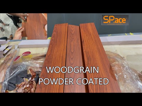 Woodgrain Powder Coated on Aluminium Louvers