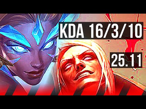 NIDALEE vs VLADIMIR (TOP) | 16/3/10, Legendary | KR Diamond | 25.11