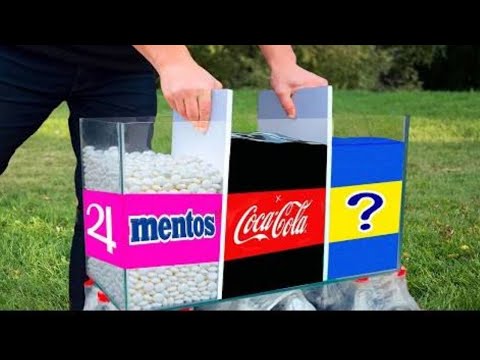 VEJA A EXPLOSÃO -Experimento Incrível com Coca Cola e Mentos - Inédito