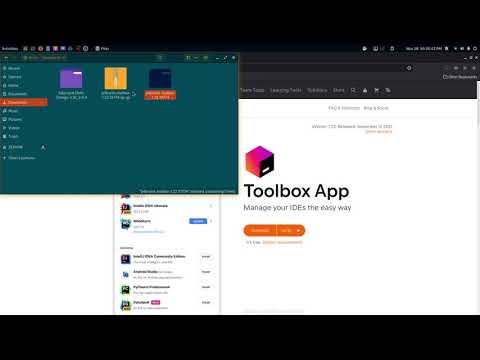 Fedora 35 [Linux] - Install Webstorm and/or PyCharm Professional using JetBrains' Toolbox App