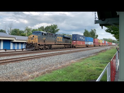 [4K] CSX X169 Intermodal Train Westbound - Fairport, NY