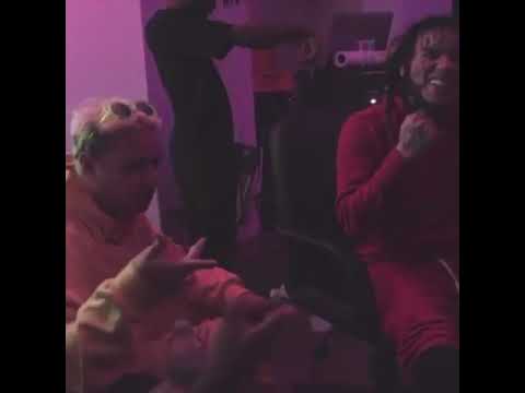 6ix9ine and Smilez In the studio making the song “Charlie” on 69 TaddleTales album.