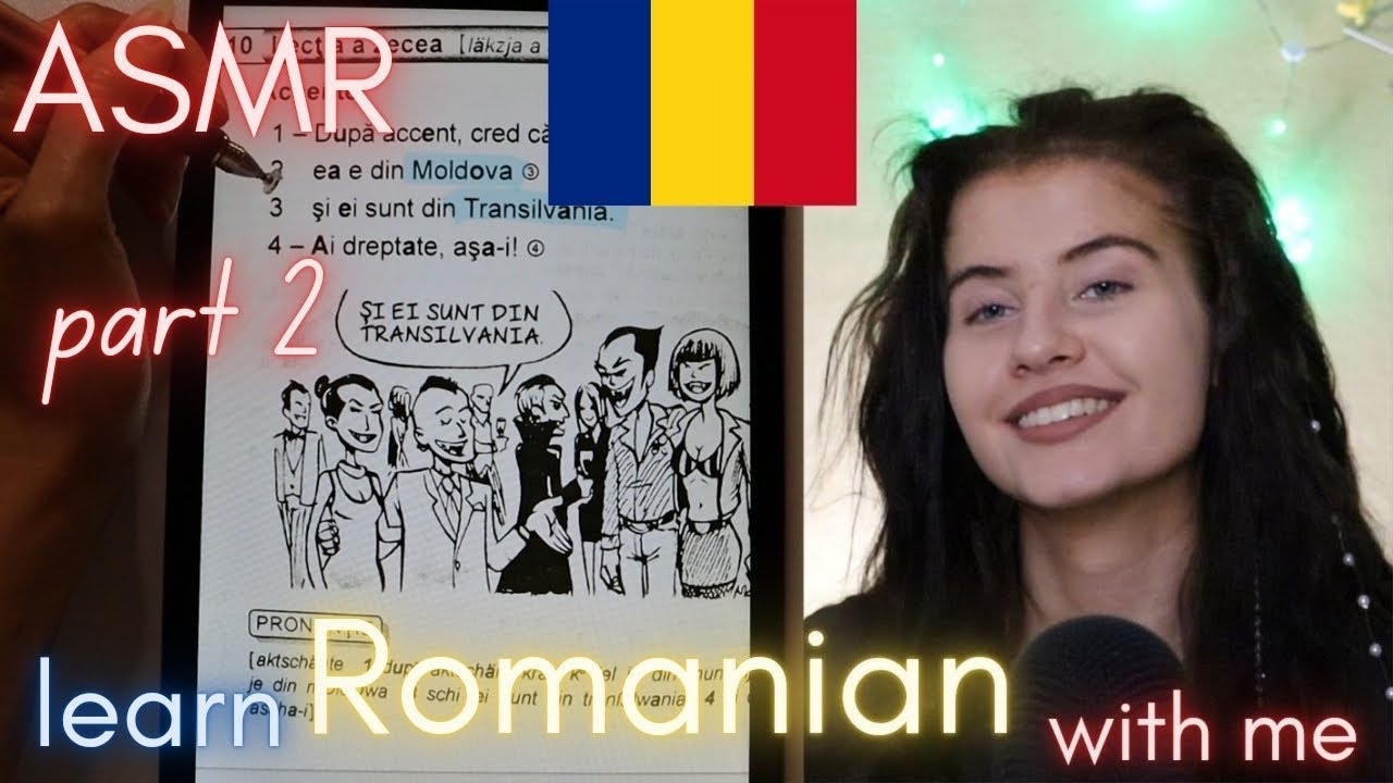 ASMR learn ROMANIAN with me PART 2 - Romanian FOR BEGINNERS (soft spoken) to make you sleepy 😴