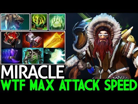 Miracle- [Lone Druid] WTF Spirit Bear Max Attack Speed Build Hard Game 7.22 Dota 2
