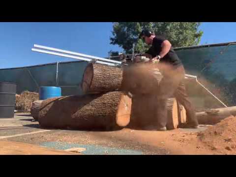 Log Slabbing with a Granberg MKIV 36" Alaskan Mill and Stihl MS660