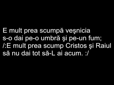 E mult prea scumpa viata asta - negativ crestin cu versuri