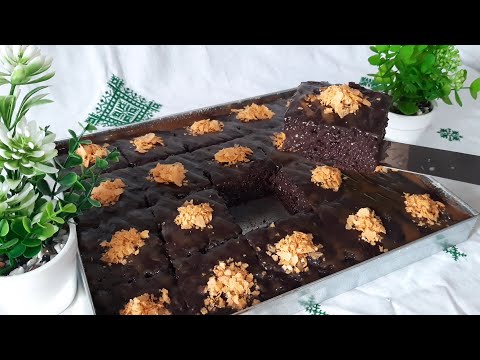 غير بكاس سميد حضري 20 قطعة من ألذ بسبوسة بالشكلاط خفيفة ومعلكة ديال بصح