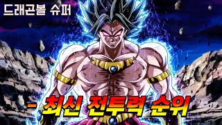 드래곤볼 슈퍼 전투력 최강자 TOP 10 / 오지터, 브로리, 모로 포함!!