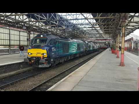 3 DRS Class 68s at Crewe