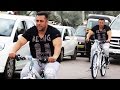 Video Salman Khan Spotted Cycling At Bandra Worli Sea Link