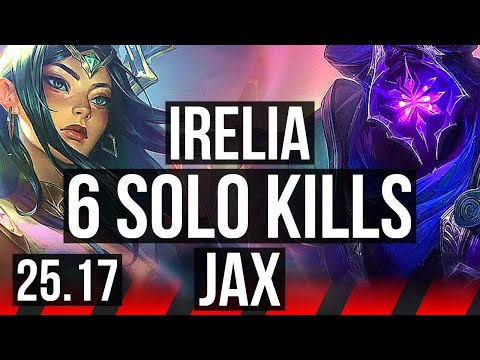 IRELIA vs JAX (TOP) | 6 solo kills | KR Master | 25.17