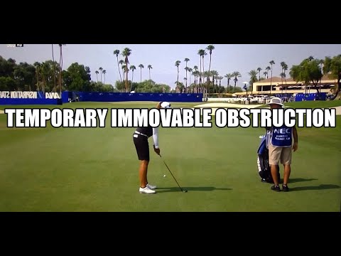 Interference with a Temporary Immovable Obstruction in a Penalty Area - Golf Rules