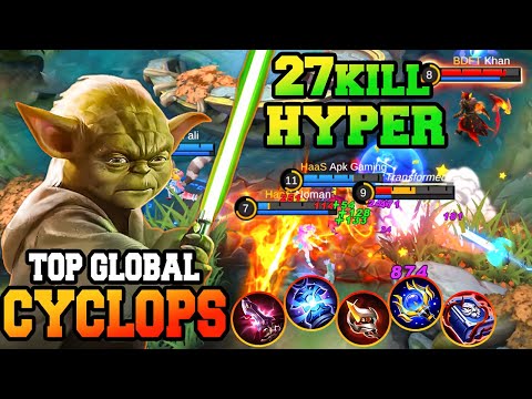 27 Kills Hyper Cyclops With 53% Damage !! Mobile Legends Cyclops Best Build 2023 Gameplay Guide MLBB
