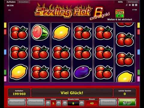 Sizzling Hot 6 Extra Gold kostenlos spielen - Novomatic / Novoline
