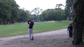 John Huh sticks his approach shot close on No. 3 at RBC Heritage