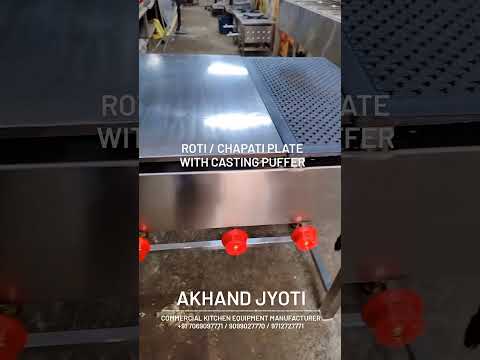 Stainless steel chapati plate with puffer, for restaurant, c...