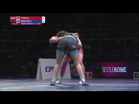 BRONZE WW - 59 kg: A. LYSAK (UKR) v. L. MERTENS (GER)