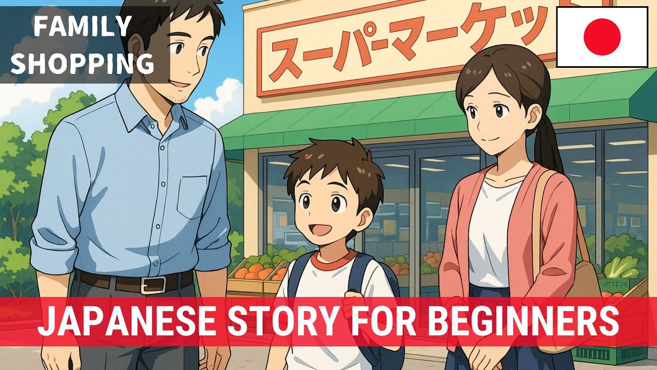Learn Japanese with a Story - Family Shopping (JLPT N5)