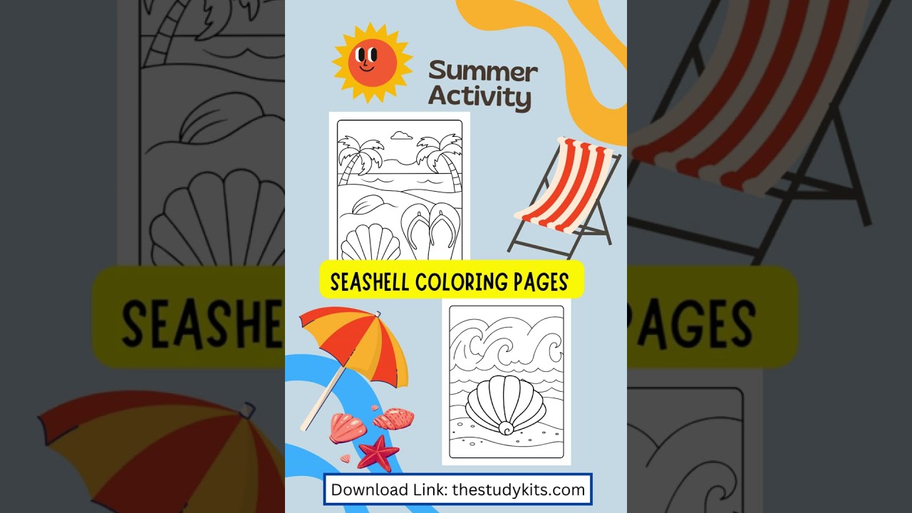 Seashell Coloring Pages   Ocean Themed Seashell Printables