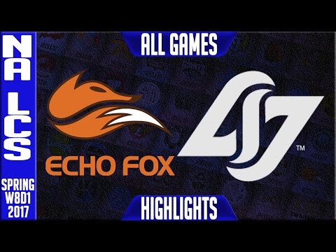 Echo Fox vs CLG All Games - NA LCS W8D1 Spring 2017 - FOX vs CLG All Games