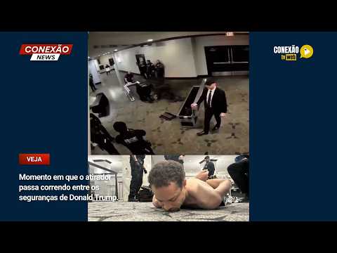 Vídeo: Momento em que o atirador passa correndo entre os seguranças de Donald Trump.