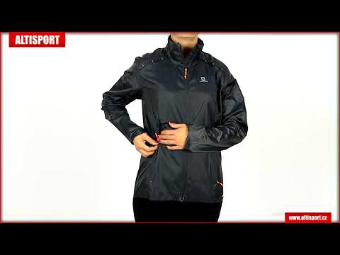 dámská běžecká bunda salomon agile wind jkt w l39894300 iron